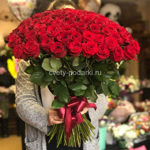 Букет из 101 розы 60 см